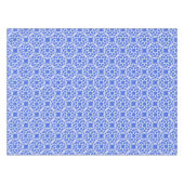 Blauw Wit geometrisch naadloos patroon Tafelkleed (Voorkant (Horizontaal))
