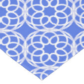 Blauw Wit geometrisch naadloos patroon Tafelkleed (Gekanteld)