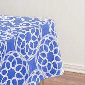 Blauw Wit geometrisch naadloos patroon Tafelkleed (Voorbeeld)