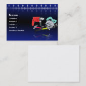 Blauw wit gereedschap Constructie Visitekaartje (Voorkant / Achterkant)