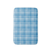 Blauw Wit Geruit Abstract Patroon Badmat (Voorkant Verticaal)