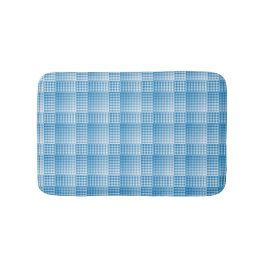 Blauw Wit Geruit Abstract Patroon Badmat