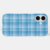 Blauw Wit Geruit Abstract Patroon Case-Mate iPhone Case (Achterkant (horizontaal))
