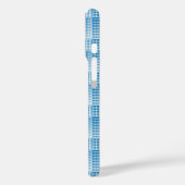 Blauw Wit Geruit Abstract Patroon Case-Mate iPhone Case (Achterkant / Links)