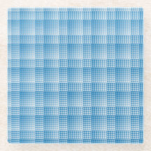 Blauw Wit Geruit Abstract Patroon