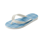 Blauw Wit Geruit Abstract Patroon Kinder Teenslippers (Schuin)