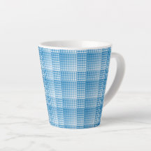 Blauw Wit Geruit Abstract Patroon