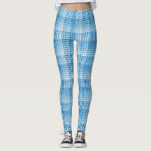 Blauw Wit Geruit Abstract Patroon