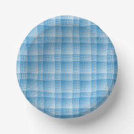 Blauw Wit Geruit Abstract Patroon Papieren Kommen