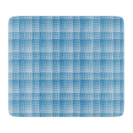 Blauw Wit Geruit Abstract Patroon Snijplank