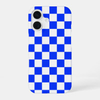 Blauw Wit Geruit Check iPhone Case