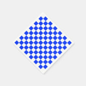 Blauw-wit-geruit controlepatroon servet (Hoek)