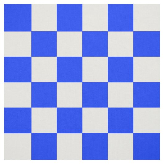 Blauw-wit-geruit controlepatroon stof (Swatch)