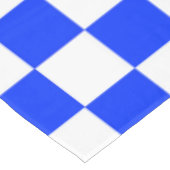Blauw-wit-geruit controlepatroon tafelkleed (Gekanteld)