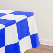 Blauw-wit-geruit controlepatroon tafelkleed (Voorbeeld)