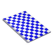 Blauw & Wit Geruit CUSTOM Notitieboek (Rechterzijde)
