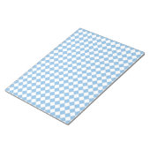Blauw Wit Geruit Diamant Patroon Notitieblok (Schuin)