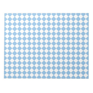 Blauw Wit Geruit Diamant Patroon Notitieblok