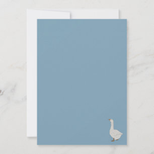 Blauw & Wit Geruit Eén Dwaasachtige Gans Kaart