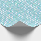 Blauw Wit geruit geruite geruite patroon Cadeaupapier (Hoek)