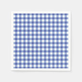 Blauw & Wit Geruit Gingham Squares OZ Party Servet (Voorkant)