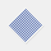 Blauw & Wit Geruit Gingham Vierkanten OZ Feest Servet (Hoek)