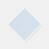 Blauw-wit geruit lintpatroon servet (Hoek)