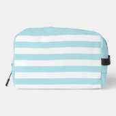 Blauw & Wit Gestreept 'Beach Vibes' Monogram Toilettasje (Achterkant)