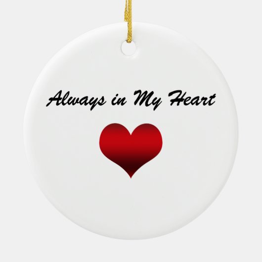 Blauw wit gestreept in liefdevol geheugenversierin keramisch ornament (Achterkant)