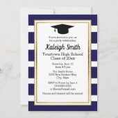 Blauw wit gestreept met de Partij van de Dekking v Kaart (Voorkant)