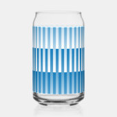 Blauw Wit Gestreept patroon Blikvorm Glas (Links)