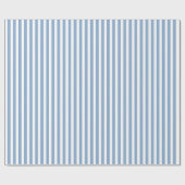 Blauw & Wit Gestreept Patroon Cadeaupapier (Vlak)