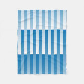 Blauw Wit Gestreept Patroon Fleece Deken (Voorkant)