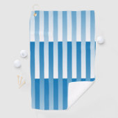 Blauw Wit Gestreept patroon Golfhanddoek (Insitu)