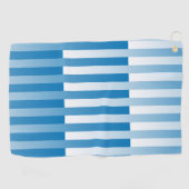 Blauw Wit Gestreept patroon Golfhanddoek (Horizontaal)