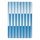 Blauw Wit Gestreept patroon Mini Klembord (Achterkant)