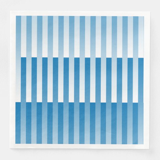 Blauw Wit Gestreept patroon Servet (Voorkant)