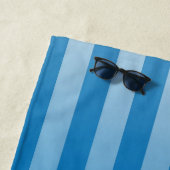 Blauw Wit Gestreept patroon Strandlaken (In situ)