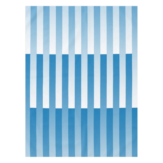 Blauw Wit Gestreept patroon Tafelkleed (Voorkant)