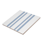 Blauw & Wit Gestreepte Keramische Tegel Tegeltje (Zijkant)