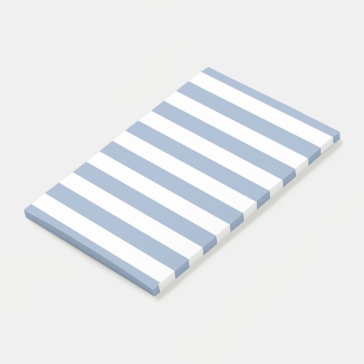 Blauw & Wit Gestreepte Notities Post-it® Notes (Schuin)