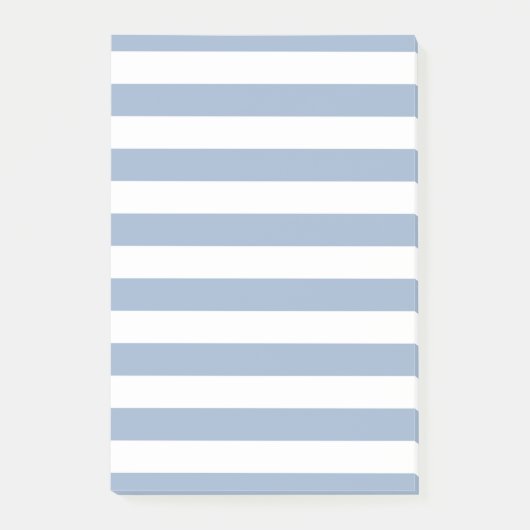 Blauw & Wit Gestreepte Notities Post-it® Notes (Voorkant)