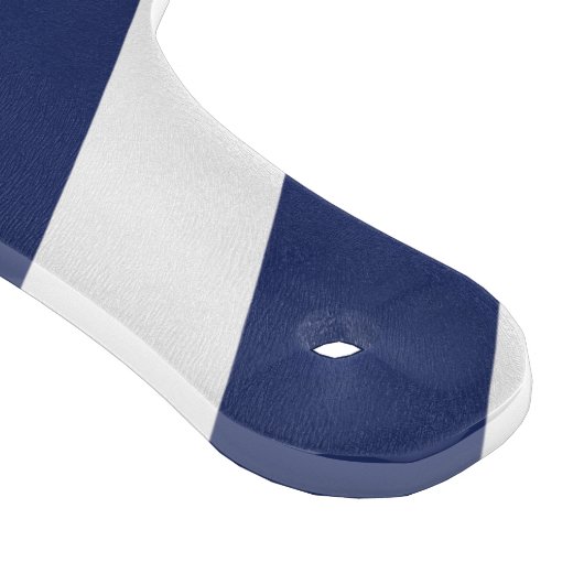 Blauw-wit gestreepte snijplank (Hoek)