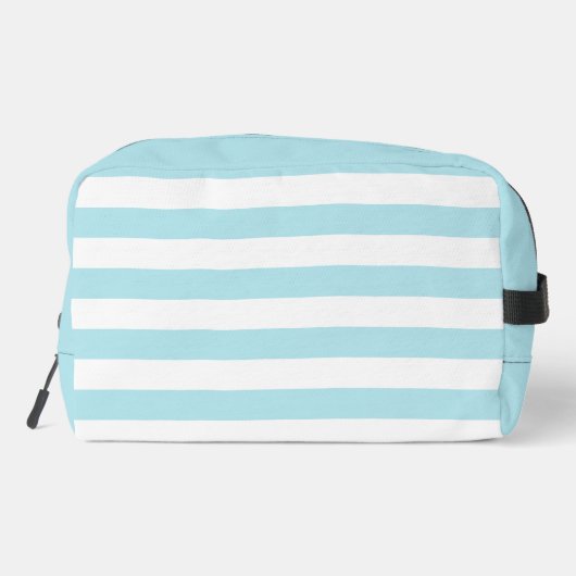 Blauw & Wit Gestreepte Strand Vibes Monogrammed Toilettasje (Achterkant)