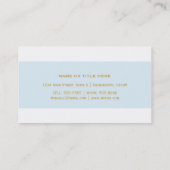 Blauw wit gestreepte strepen Chic Visitekaartje (Achterkant)