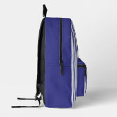 Blauw/wit gestript kompas bedrukte rugzak (Links)