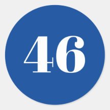 Blauw wit getal blauw President moderne knop