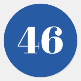 Blauw wit getal blauw President moderne knop Ronde Sticker
