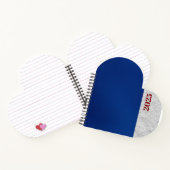 Blauw-wit getextureerde minimalistische kunst notitieboek (Binnen)