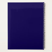 Blauw-wit getextureerde minimalistische kunst planner (Achterkant)